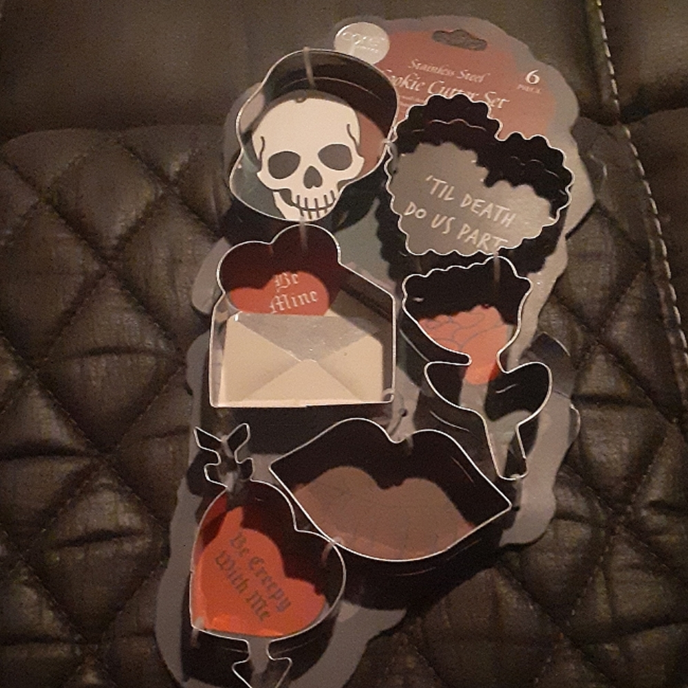 Stainless Steel Goth Valentine's Day Cookie Cutters
